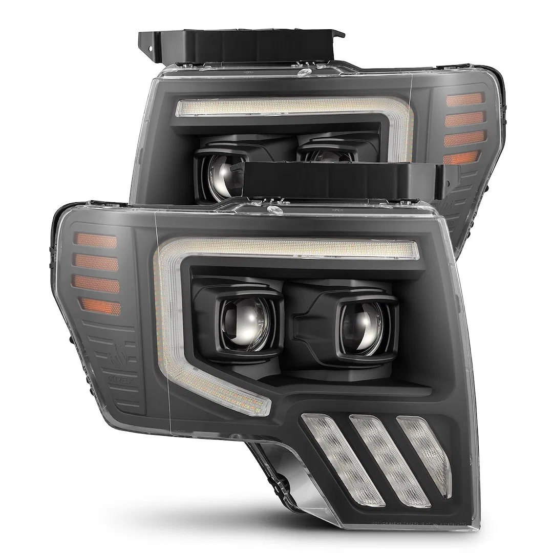 880092 – ALPHAREX USA Headlight Assembly, Projector Beam With White/ Amber Daytime Running Light And Amber Sequential...